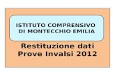 Restituzione dati Prove Invalsi 2012 ISTITUTO COMPRENSIVO DI MONTECCHIO EMILIA.