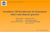 Università degli studi dellInsubria Strutture 3D localizzate in risonatori ottici non-lineari passivi Dottorando: Giuseppe Patera Supervisore: Prof. Luigi.