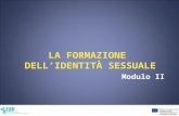 LA FORMAZIONE DELLIDENTITÀ SESSUALE Modulo II. Contenuti del modulo II La formazione dellidentità sessuale Le componenti dellidentità sessuale Il sesso.