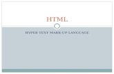 HYPER TEXT MARK-UP LANGUAGE HTML. Hyper Text Mark-Up Language Linguaggio di marcatura per ipertesti E un linguaggio di formattazione usato per descrivere.