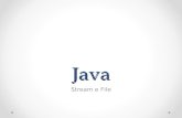 Java Stream e File. La classe File Per operare con lintero file java mette a disposizione la classe File Per utilizzare la classe File è necessario importare.