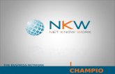 THE BUSINESS NETWORK AGGREGATOR I CHAMPION. THE BUSINESS NETWORK AGGREGATOR NKW è un Network Innovativo. Si configura come aggregatore di reti dimpresa.