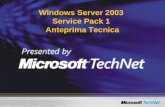 Windows Server 2003 Service Pack 1 Anteprima Tecnica.