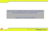 - 0 - HRO - RUR SUD Incontro con OOSS regionali della Campania: Recapito/tavolo occupazionale. Napoli 5 novembre 2007.