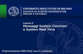 Messaggi System Common e System Real Time Lezione 9 Programmazione MIDI (Prof. Luca A. Ludovico)