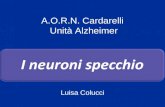 I neuroni specchio A.O.R.N. Cardarelli Unità Alzheimer Luisa Colucci.