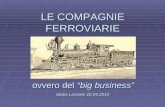 L LE COMPAGNIE FERROVIARIE slides Lezione 22.04.2010 ovvero del big business.