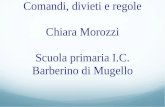 Comandi, divieti e regole Chiara Morozzi Scuola primaria I.C. Barberino di Mugello.