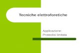 Tecniche elettroforetiche Applicazione: Proteolisi limitata.