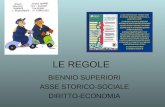 LE REGOLE BIENNIO SUPERIORI ASSE STORICO-SOCIALE DIRITTO-ECONOMIA.