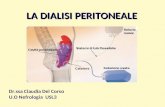LA DIALISI PERITONEALE Dr.ssa Claudia Del Corso U.O Nefrologia USL3.