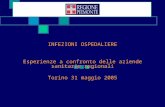 INFEZIONI OSPEDALIERE Esperienze a confronto delle aziende sanitarie regionali Torino 31 maggio 2005.