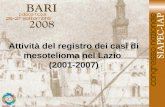 Attività del registro dei casi di mesotelioma nel Lazio (2001-2007)
