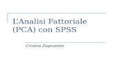 LAnalisi Fattoriale (PCA) con SPSS Cristina Zogmaister.