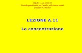 LEZIONE A.11 La concentrazione TQuArs – a.a. 2010/11 Tecniche quantitative per lanalisi nella ricerca sociale Giuseppe A. Micheli.