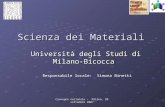 Convegno nazionale - Milano, 20 settembre 2007 Scienza dei Materiali Università degli Studi di Milano-Bicocca Responsabile locale: Simona Binetti.