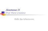 Sicurezza II Prof. Dario Catalano Public Key Infrastructure.