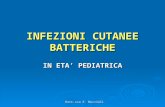 Dott.ssa E. Muccioli INFEZIONI CUTANEE BATTERICHE IN ETA PEDIATRICA.