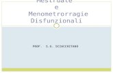 PROF. S.G. SCIACCHITANO Regolazione del Ciclo Mestruale e Menometrorragie Disfunzionali.
