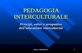 Prof. A. SICULELLA1 PEDAGOGIA INTERCULTURALE Principi, valori e prospettive delleducazione interculturale.