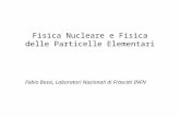 Fisica Nucleare e Fisica delle Particelle Elementari Fabio Bossi, Laboratori Nazionali di Frascati INFN.