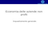 Economia delle aziende non profit Inquadramento generale.