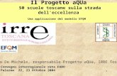 1 Il Progetto aQUa 50 scuole toscane sulla strada delleccellenza Una applicazione del modello EFQM Fabio De Michele, responsabile Progetto aQUa, IRRE Toscana.