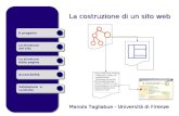 La costruzione di un sito web Manola Tagliabue - Università di Firenze                                  Pubblicato Venceslao Bernasconi,  Modificato 14 anni fa