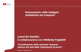 1 Laura De Sandro in collaborazione con Stefania Fegatelli Il trattamento delle mancate risposte: utilizzo dei dati delle Capitanerie di porto Roma, 06.