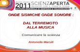ONDE SISMICHE ONDE SONORE : DAL TERREMOTO ALLA MUSICA Comunicare la scienza Antonella Marsili.