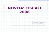 NOVITA FISCALI 2008 Giuseppe Piazzolla Ragioniere Commercialista Revisore Contabile.