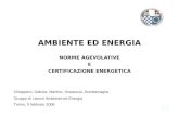 1 AMBIENTE ED ENERGIA NORME AGEVOLATIVE E CERTIFICAZIONE ENERGETICA Chiappero, Gabola, Martino, Scarazzai, Scordamaglia Gruppo di Lavoro Ambiente ed Energia.