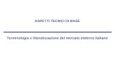 Terminologia e liberalizzazione del mercato elettrico italiano ASPETTI TECNICI DI BASE.