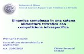 Dinamica complessa in una catena alimentare tritrofica con competizione intraspecifica Politecnico di Milano Corso di Laurea in Ingegneria per lAmbiente.