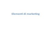 Elementi di marketing. Marketing analitico analisi del mercato analisi della domanda – segmentazione del mercato – andamento dei consumi pro-capite –