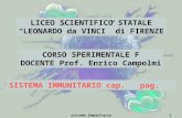 Sistema immunitario1 LICEO SCIENTIFICO STATALE LEONARDO da VINCI di FIRENZE CORSO SPERIMENTALE F DOCENTE Prof. Enrico Campolmi SISTEMA IMMUNITARIO cap.