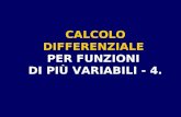 CALCOLO DIFFERENZIALE PER FUNZIONI DI PIÙ VARIABILI - 4.