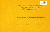 OPG: è la volta buona? Reggio Emilia, 24 settembre 2012 Lesperienza di Cooperativa Sociale Ambra Francesca Capretti – Resp. area salute mentale.