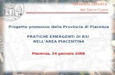 Progetto: "Pratiche emergenti di responsabilità sociale d'impresa" 1 Università Cattolica del Sacro Cuore Progetto promosso dalla Provincia di Piacenza.