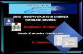SICVE - REGISTRO ITALIANO DI CHIRURGIA VASCOLARE - SICVEREG SICVE - REGISTRO ITALIANO DI CHIRURGIA VASCOLARE (SICVEREG) Relazione Annuale Catania, 30 settembre.