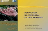 PSICOLOGIA DI COMUNITA E CURE PRIMARIE Pietro Mario Martellucci psicologo psicoterapeuta U.F. Salute Mentale Adulti Siena.