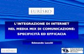 LINTEGRAZIONE DI INTERNET NEL MEDIA MIX DI COMUNICAZIONE: SPECIFICITÀ ED EFFICACIA Edmondo Lucchi.