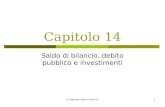 R.Capolupo-Appunti Macro21 Capitolo 14 Saldo di bilancio, debito pubblico e investimenti.