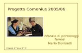 Linfanziadi personaggi famosi Linfanzia di personaggi famosi Mario Donizetti Progetto Comenius 2005/06 Classi 2^A e 2^C.