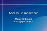 Access: le maschere Marco Gribaudo Marcog@di.unito.it.