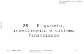 25_economia_reale_lungo_periodo A.A. 2002-2003Istituzioni di economia, corso serale1 25 – Risparmio, investimento e sistema finanziario copertina.