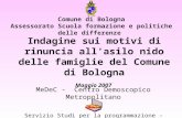 MeDeC - Centro Demoscopico Metropolitano Servizio Studi per la programmazione – Provincia di Bologna Indagine sui motivi di rinuncia allasilo nido delle.