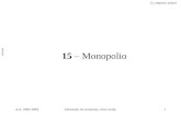 15_imprese_settori A.A. 2002-2003Istituzioni di economia, corso serale1 15 – Monopolio copertina.