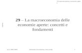 29_macroeconomia_economie_aperte A.A. 2002-2003Istituzioni di economia, corso serale1 29 – La macroeconomia delle economie aperte: concetti e fondamenti.