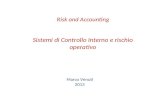 Sistemi di Controllo Interno e rischio operativo Marco Venuti 2013 Risk and Accounting.
